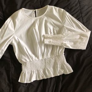 White long sleeved top